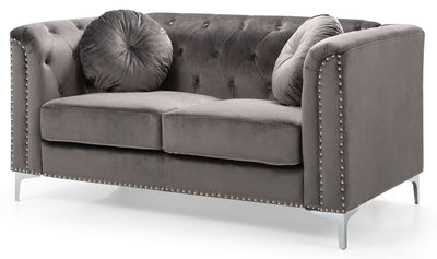 Stylish Sloped Arm Loveseat