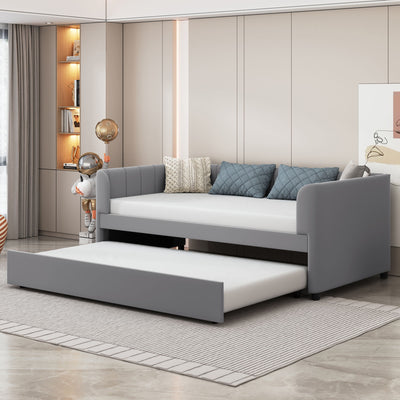 Upholstered Daybed With Ergonomic Design Backrest