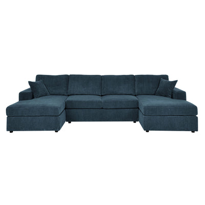 3 Piece Corduroy Double Chaise Sectional Sofa