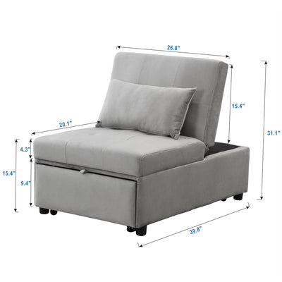 Versatile Folding Ottoman Sofa Bed Multifunctional Space Saver