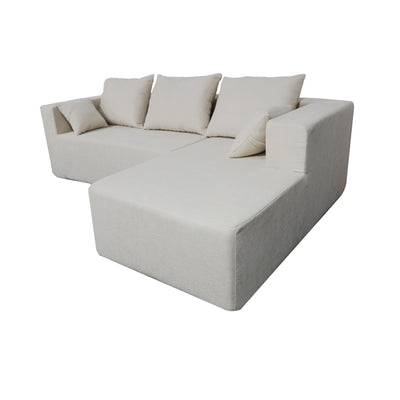 Modular Corner Sofa With Soft Linen Fabric