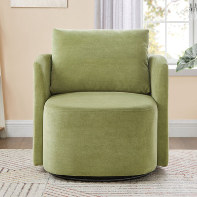 360° Modern Swivel Chair With Upholstered Curved Design