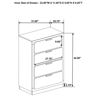 4 Drawer Bedroom Chest