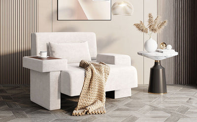 Modern Oversized Armchair With Soft Cushion For Living Room