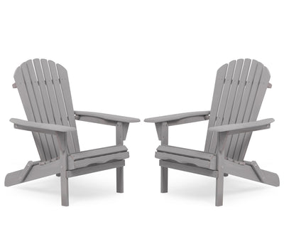 Lounge Patio Chair For Garden Outdoor Wooden Folding Adirondack Chair (Set of 2) Solid Cedar Wood Lounge Patio Chair For Garden