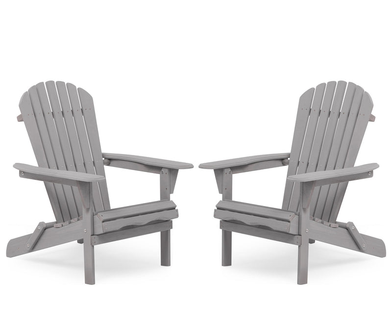 Lounge Patio Chair For Garden Outdoor Wooden Folding Adirondack Chair (Set of 2) Solid Cedar Wood Lounge Patio Chair For Garden