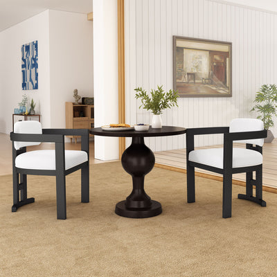 Stylish Indoor Upholstered Wood Dining Chair (Set of 2)