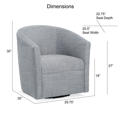 Lainey - Swivel Barrel Chair With 360 Degree Rotation