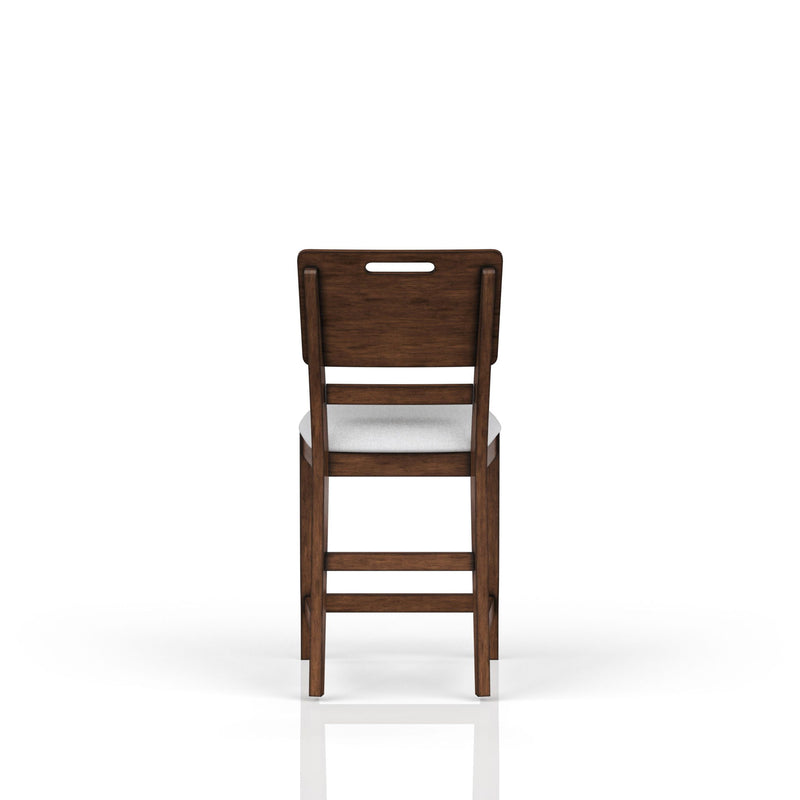 Casual Counter Stool Contrasting Upholstered Seat (Set of 2) - Brown