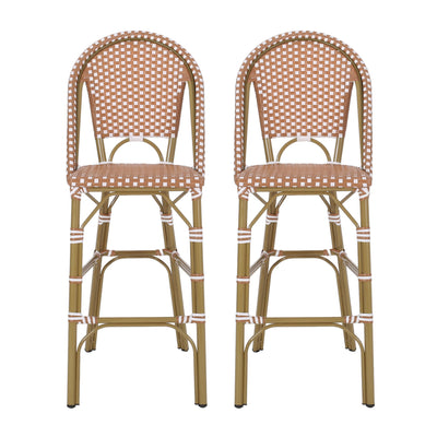 Outdoor Pe Rattan French Barstool Set