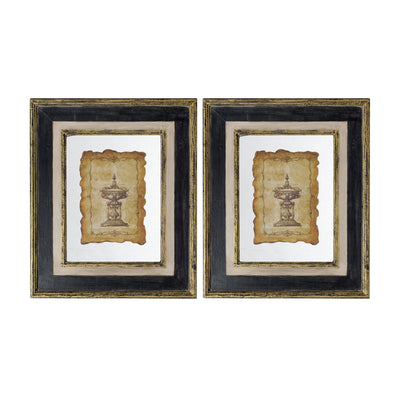Lucian - Framed Antiqued Sculpture Print