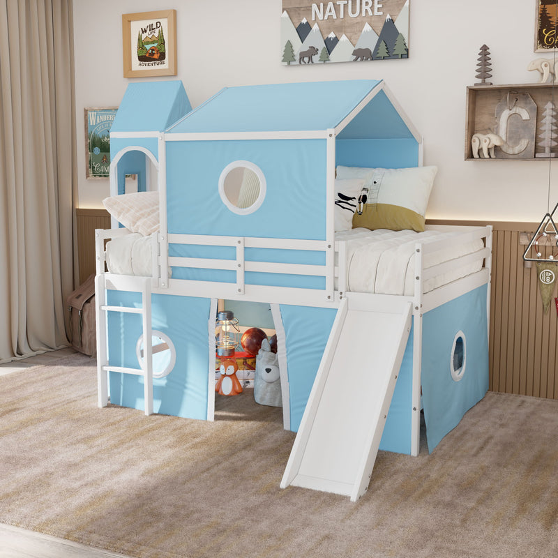 Loft Bed & Slide Tent And Tower