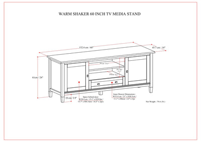 Warm Shaker - TV Media Stand - Brown