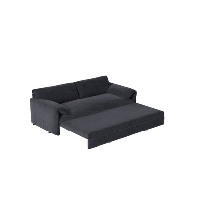 Pull Out 3 In 1 Convertible Sleeper Sofa With Side Storage, Multi Functional