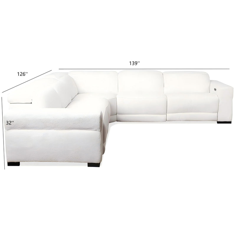 Yohan - Reclining Sectional Sofa - White