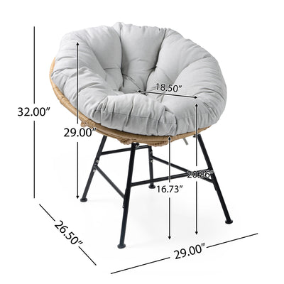 Palos - Outdoor Wicker Lounge Chair (Set of 2) - Brown / Light Gray