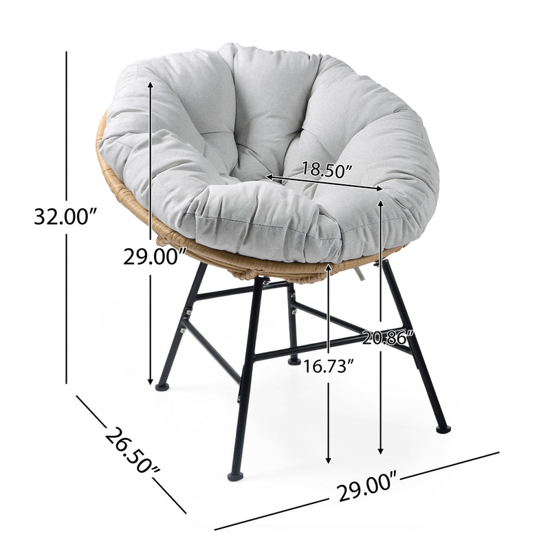 Palos - Outdoor Wicker Lounge Chair (Set of 2) - Brown / Light Gray