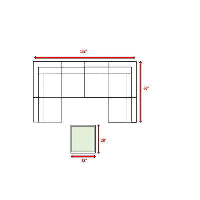 Seating Set With Cushions Handcrafted Wicker Design