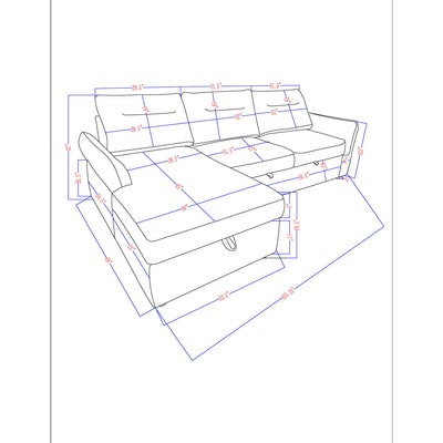Montana - Sofabed With Storage - Gray