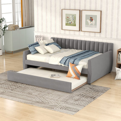 Upholstered Daybed With Slat Support