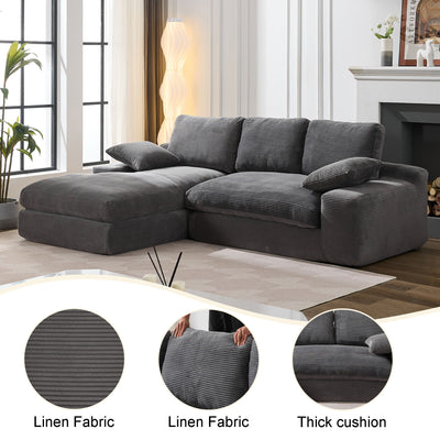Modern Minimalist Modular Sectional Sofa Set, Upholstered Sleeper Couch