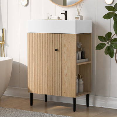 Bathroom Vanity, Combo Cabinet, Bathroom Storage Cabinet, Single Ceramic Sink