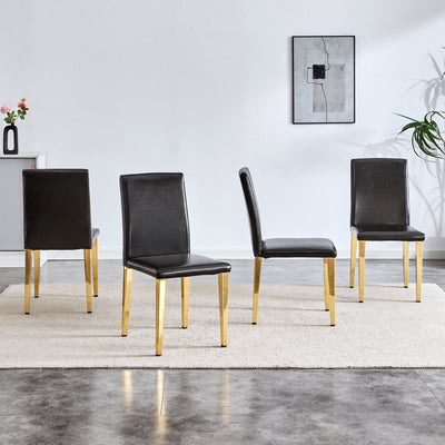 Elegant Upholstered Chairs With Metal Legs