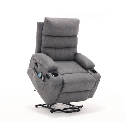 Cozy Electric Power Lift Recliner Chair Sofa For Elderly With Vibration Massage And Lumbar Heat