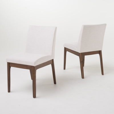 Contemporary Fabric Comfort Dining Chairs (Set of 2)