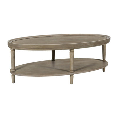 Bedford - Oval Coffee Table With Shelf - Natural