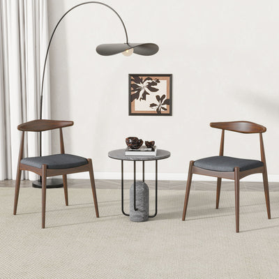 Dining Chairs With Ergonomic Backrest & Comfort Cushions (Set of 2)