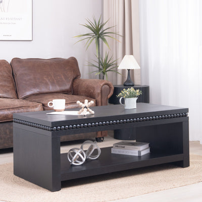 Modern Coffee Table With Beaded Trim