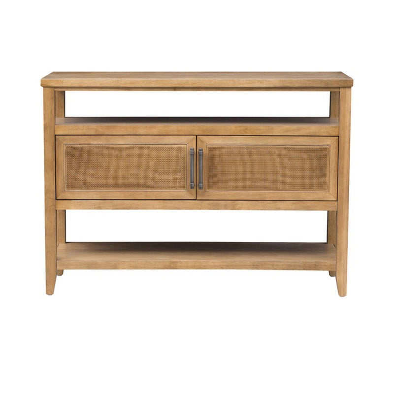 Naomi - 2 Door Storage Console Table With Ample Shelving - Natural