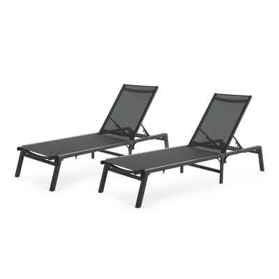 Westport - Outdoor Folding Lounge (Set of 2) - Black