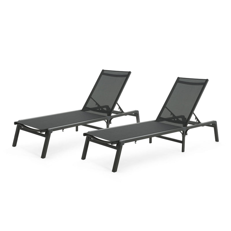 Westport - Outdoor Folding Lounge (Set of 2) - Black
