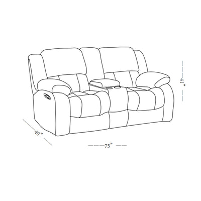 Stonic - Console Reclining Loveseat