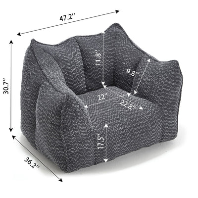 Comfortable Chenille Sofa Chairs With Highly Resilient Foam For Living Rooms And Bedrooms
