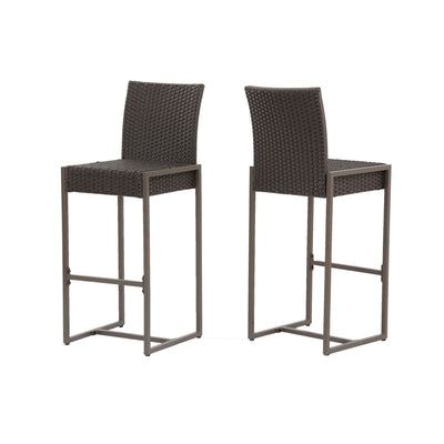 Outdoor Barstool With Hand Crafted Details (Set of 2)