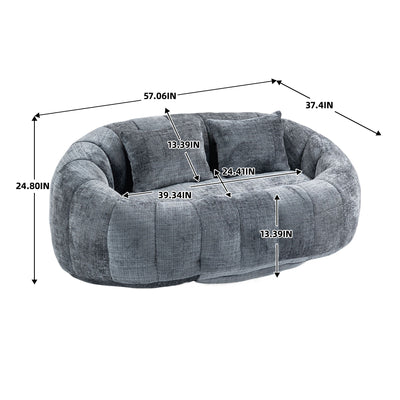 Bean Bag Lazy Sofa, Durable Comfort Lounger High Back Bean Bag Chair Couch
