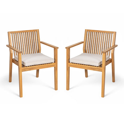 Patio Dining Chair, Comfortable Waterproof Seating (Set of 2)