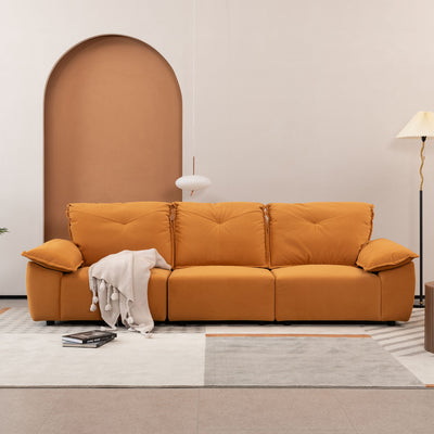 Modern Sofa With Removable Pillowcase And Backrest