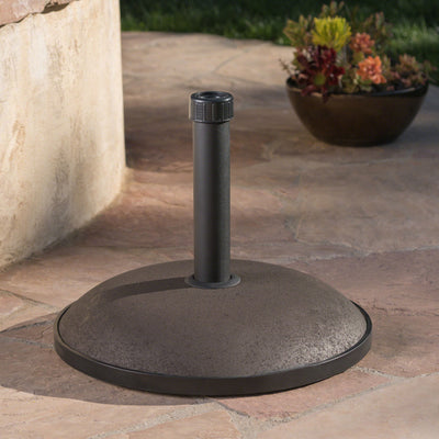Um Holder Round Umbrella Base 66 Lbs Concrete - Brown