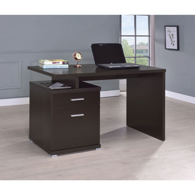 Contemporary Sleek Office Desk With 2 Drawers