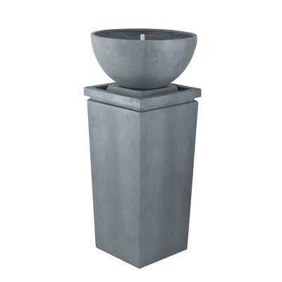 Zen Bowl Water Fountain, Outdoor Bird Feeder / Bath Fountains, Relaxing Water Feature For Garden