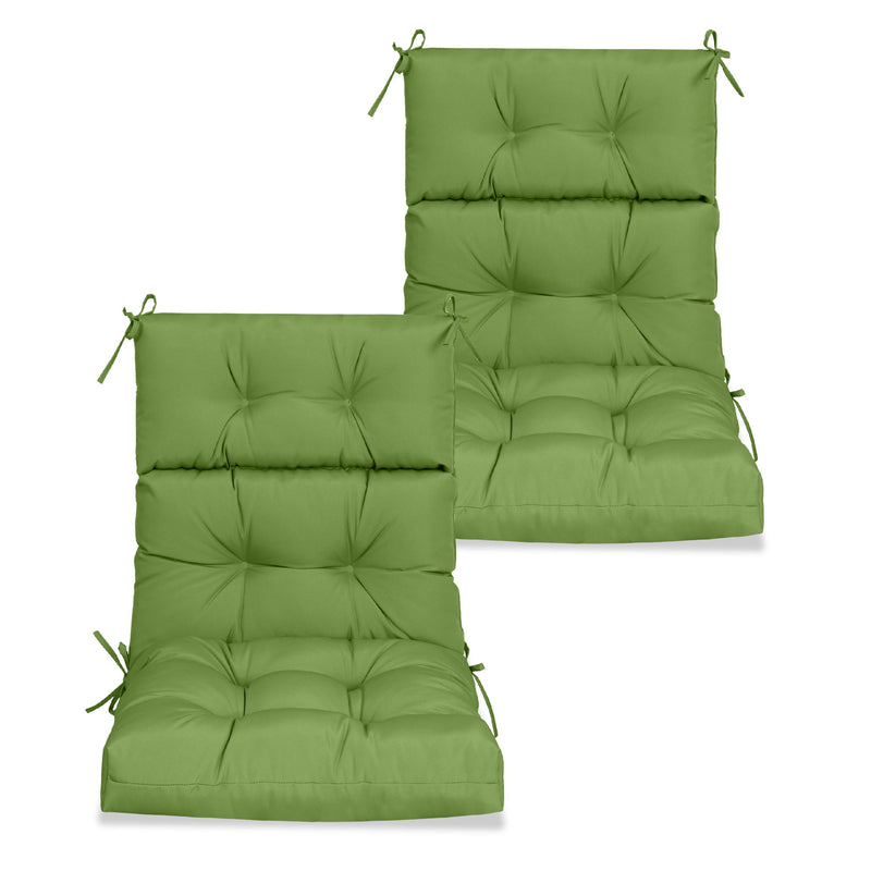 2 Piece High Back Patio Chair Cushion Set