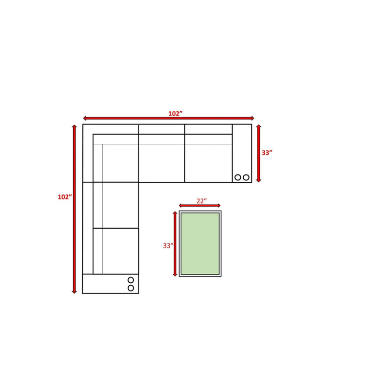 Outdoor Wicker Sectional With Weather Resistant Cushions And Table