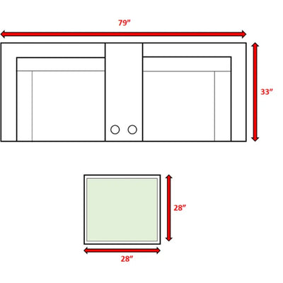 Wicker Seating Group Set With Table And Cushions