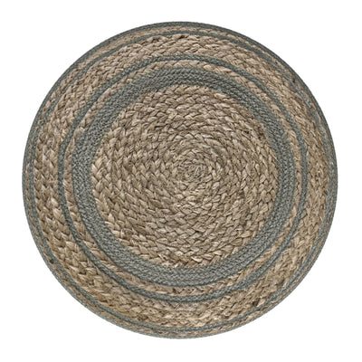 Serena - Handcrafted Round Braided Pouf
