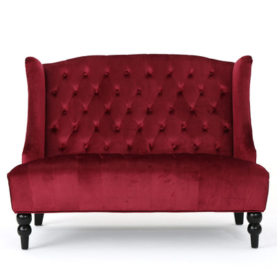 Nurturing - Upholstered Loveseat With Wing Back And Diamond Tufting