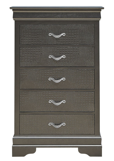 Sleek Transitional Chest - Metal Black